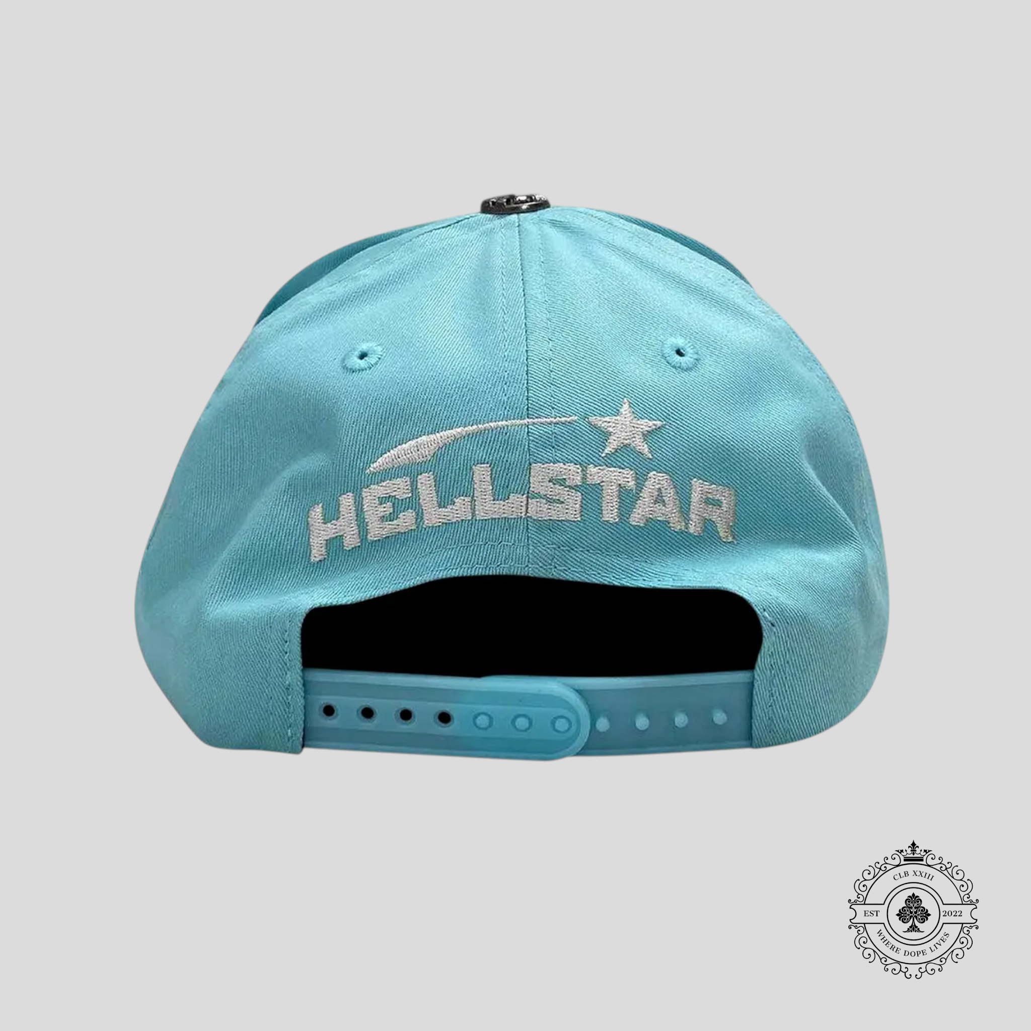 Hellstar Snapback Hat in Baby Blue