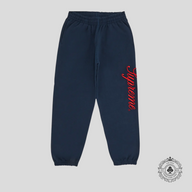 Supreme Script Logo Sweatpants in Navy