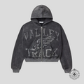 Vale Black Cat Zip Up Hoodie in Black