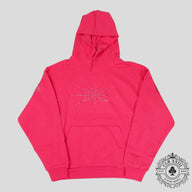 Sp5der Big Rhinestone Hoodie in Pink