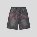 Vale Iced Out Jorts in Black
