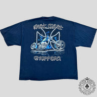 West Coast Choppers Hot Rod Vintage Tee in Navy Blue