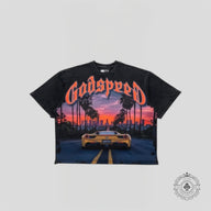 Godspeed Sunset BLVD Tee in Black Wash