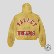 Vale Sun Clustered Zip Up Hoodie in Yellow