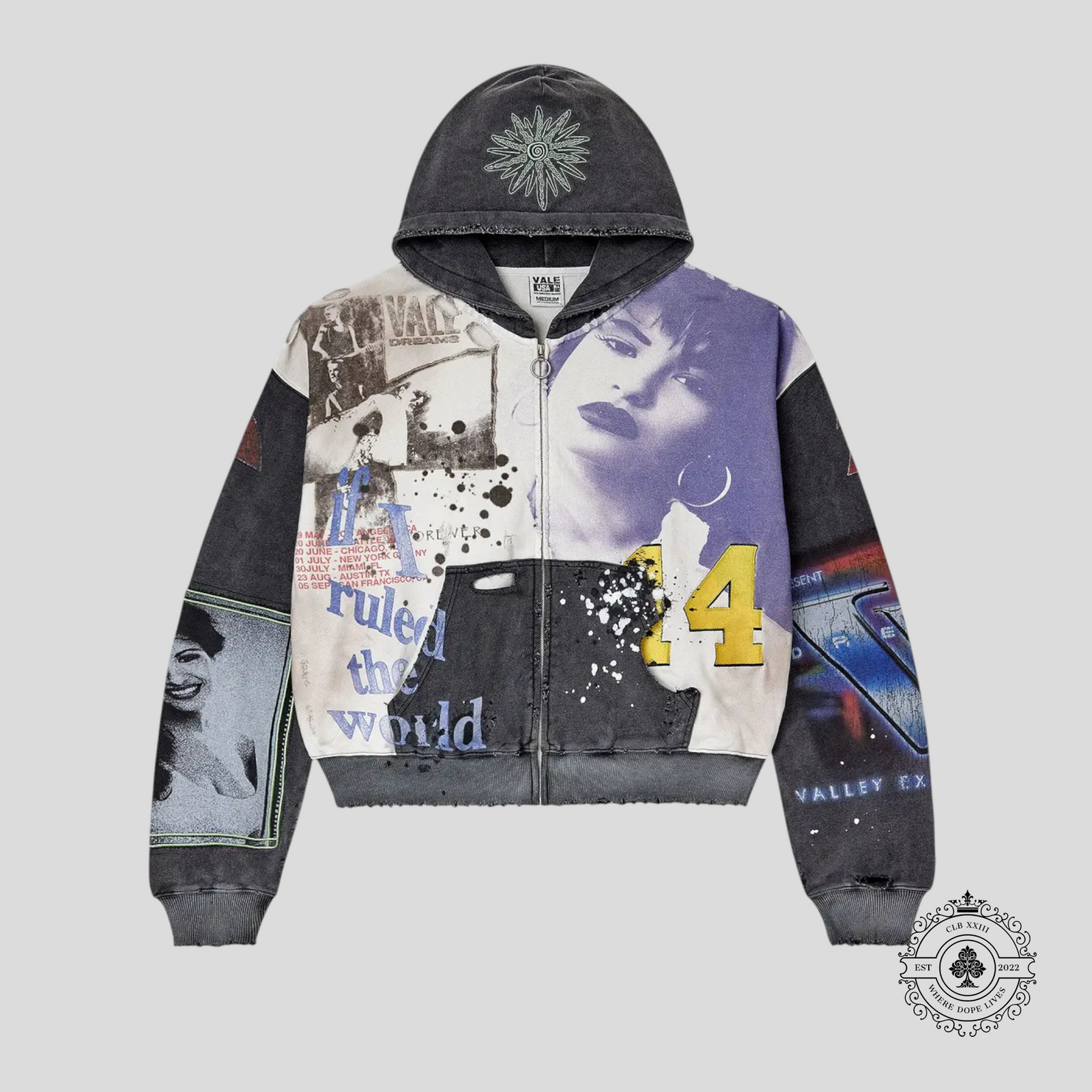 Vale Forever Noise Zip Up Hoodie in Multicolor
