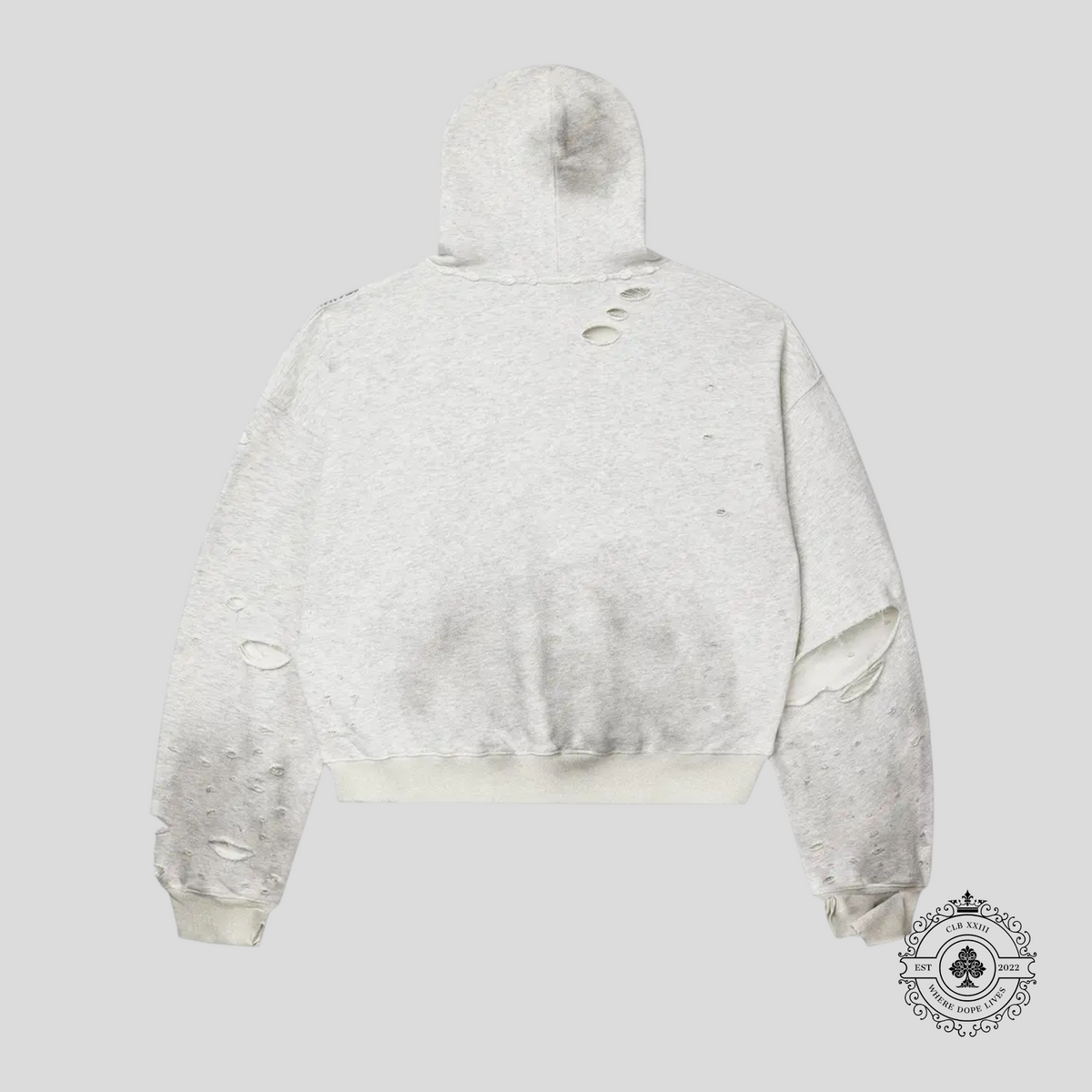 Vale Big Chain Hoodie in Heather Grey