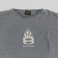 Balenciaga Burning Unity Tee in Blue