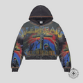 Vale Forever Damned Big Zip Up Hoodie in Black