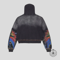 Vale Forever Damned Big Zip Up Hoodie in Black