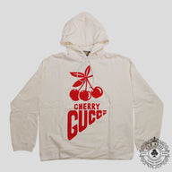 Gucci Cherry Print Hoodie in White