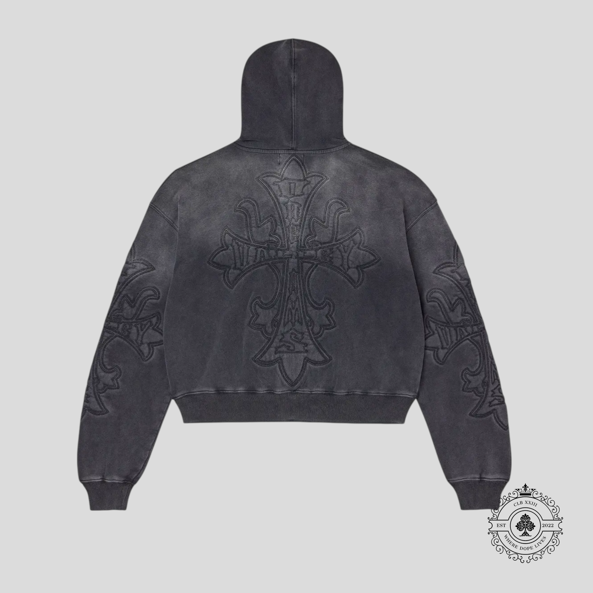 Vale Carver Zip Up Hoodie in Black