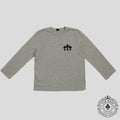 Chrome Hearts Triple Cross Flocked Long Sleeve in Grey