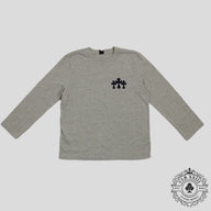 Chrome Hearts Triple Cross Flocked Long Sleeve in Grey