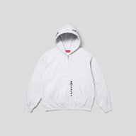 Supreme God Over Money Zip Up Hooded Sweatshirt in Ash Grey