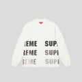 Supreme Reflective Long Sleeve Tee in White