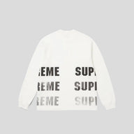 Supreme Reflective Long Sleeve Tee in White
