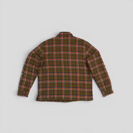 Chrome Hearts Padded Flannel Shirt in Brown / White