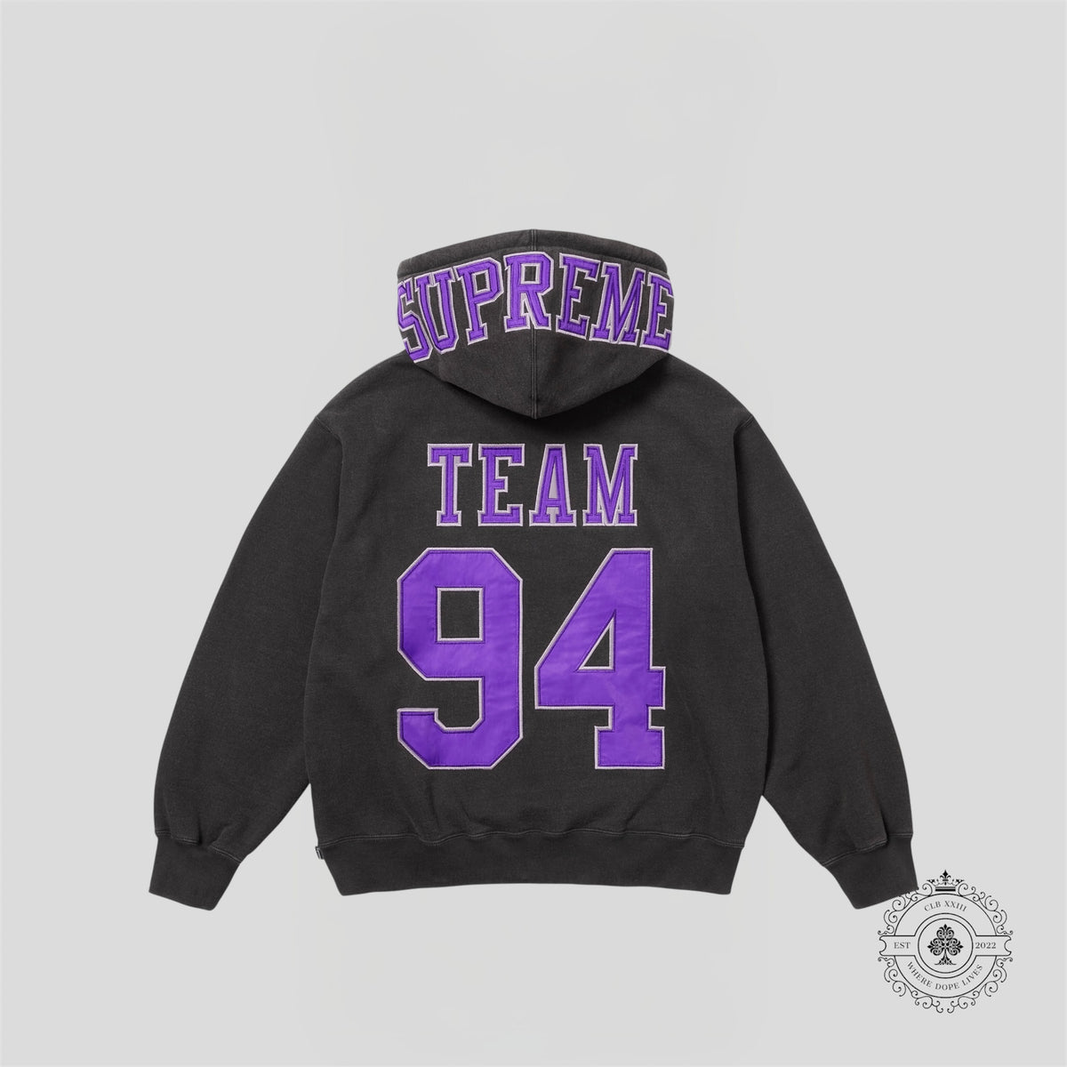 Supreme Team 94 Hooded Sweatshirt in Black