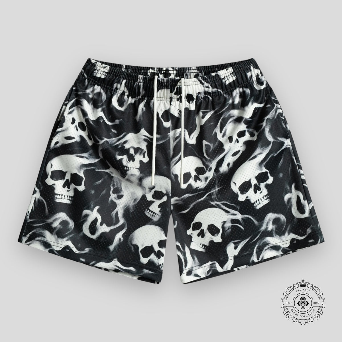 Bravest Studios Skully Shorts in Black