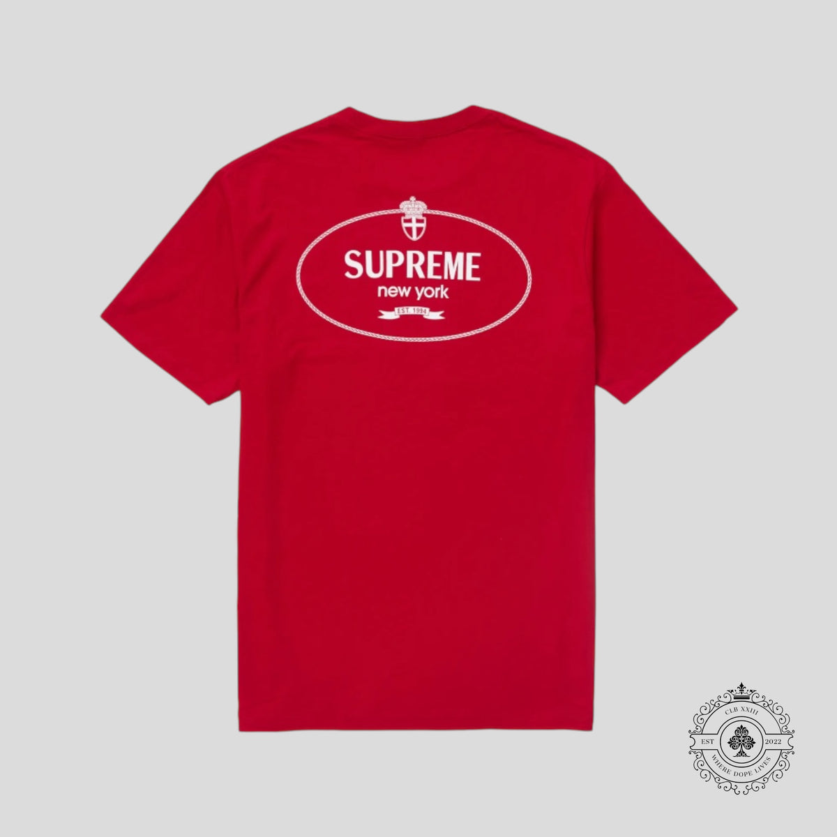 Supreme Crest Tee in Red