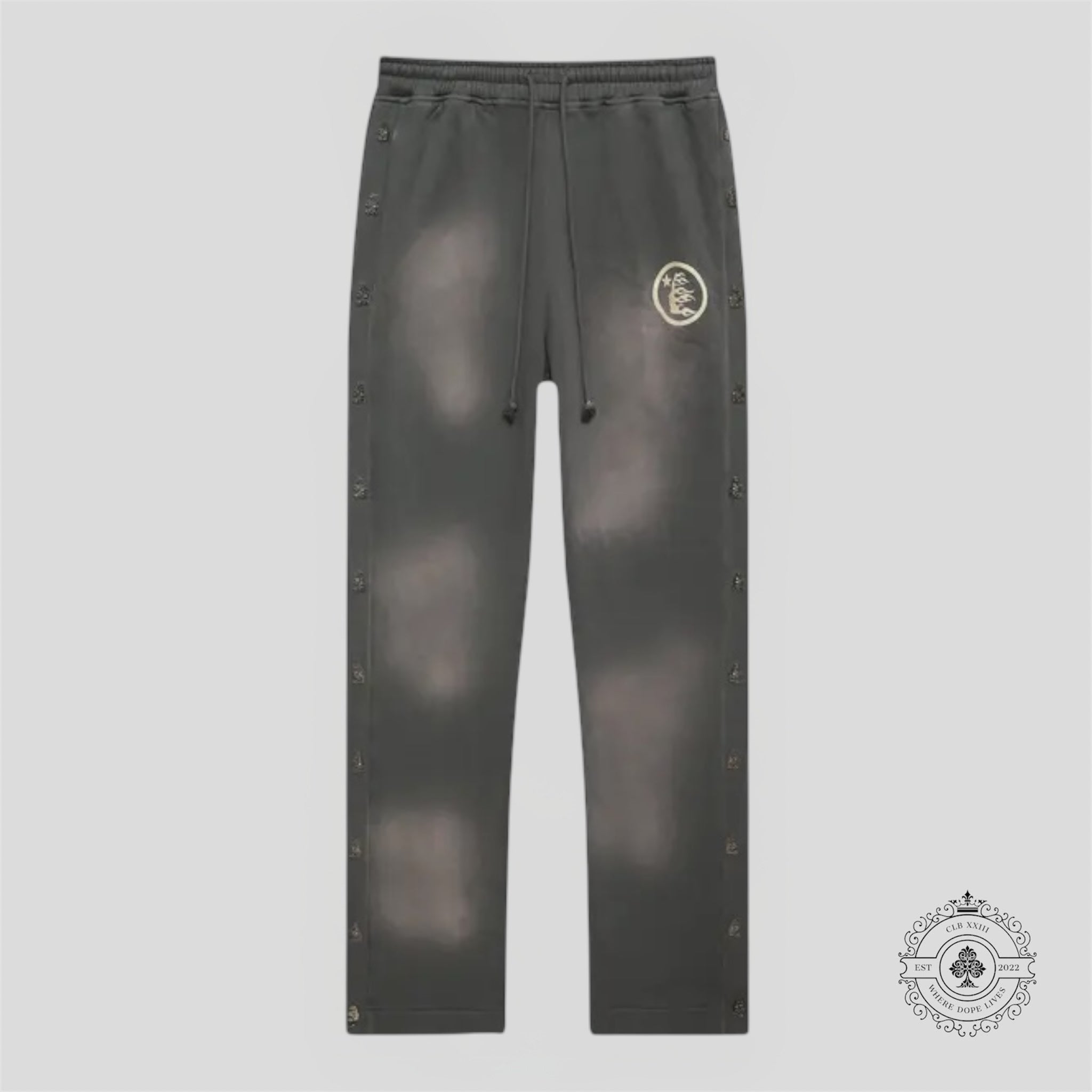 Hellstar Mirror Face Sweatpants in Grey