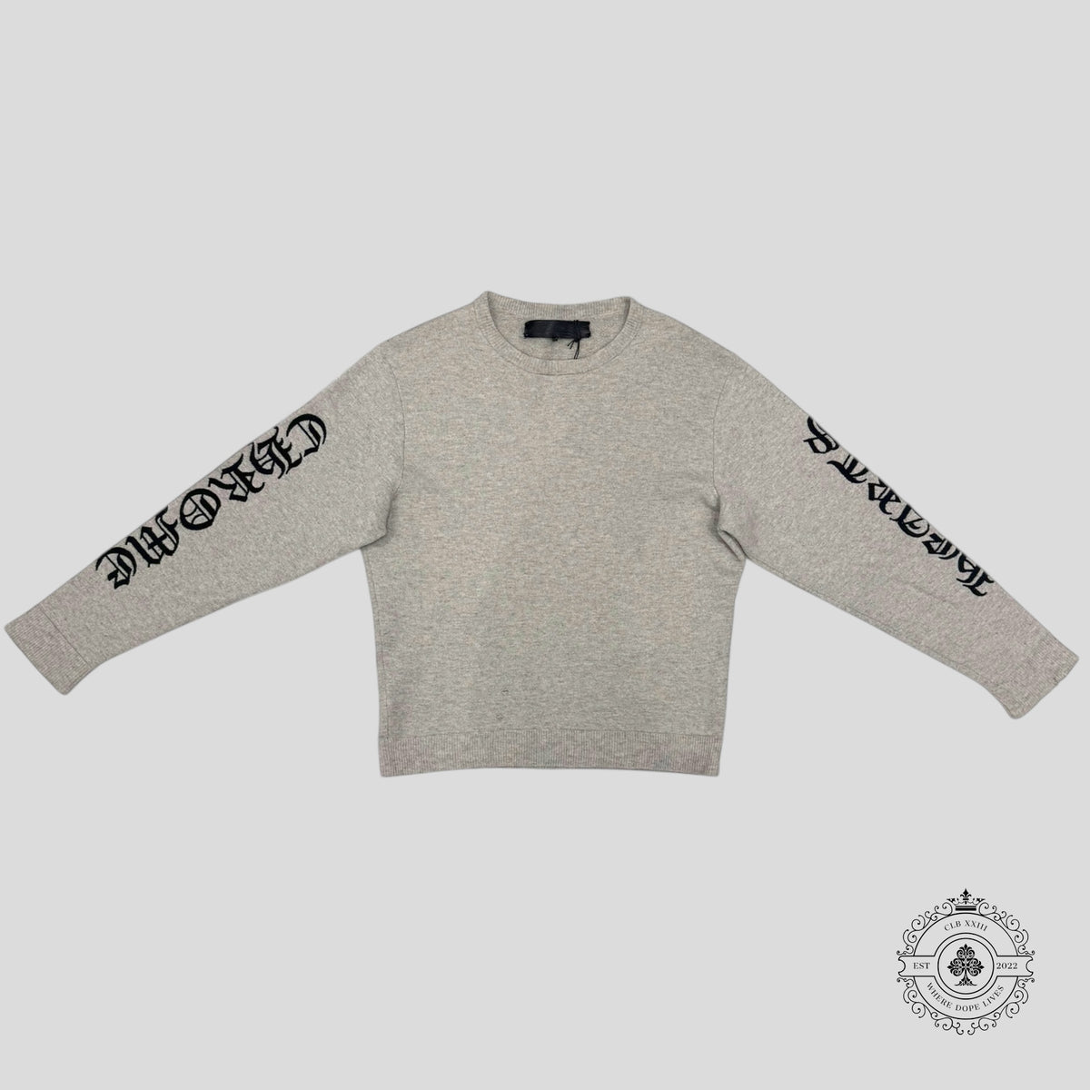 Chrome Hearts Cashmere Knit Sweater in Grey