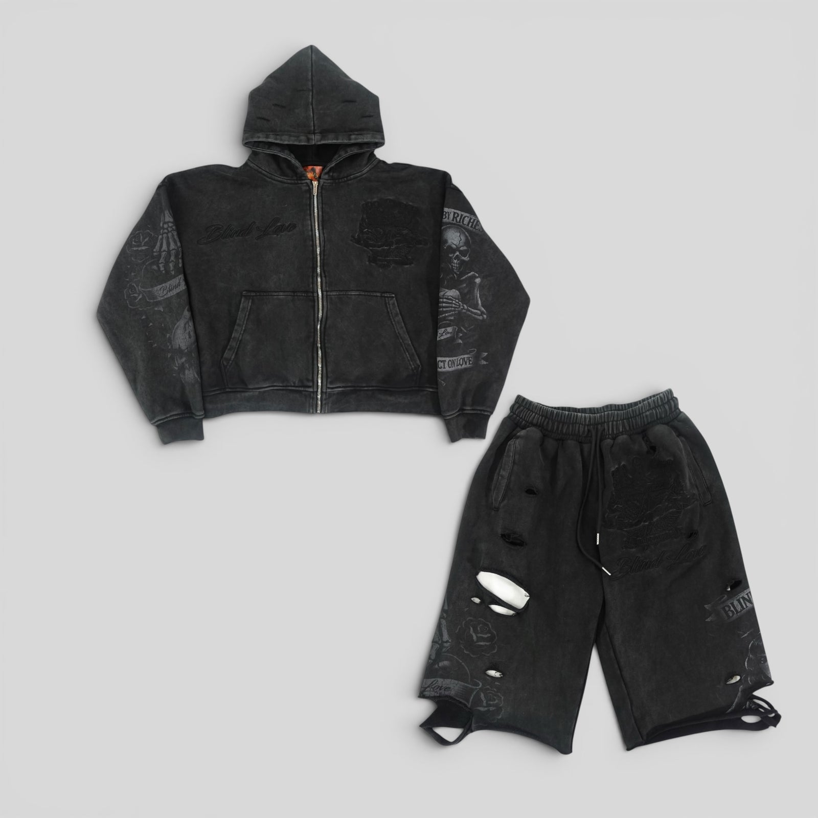Blind Love Blinded By Riches Double Layered Set in Black