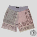 Amiri Bandana Reconstruct Shorts in Pink