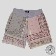 Amiri Bandana Reconstruct Shorts in Pink