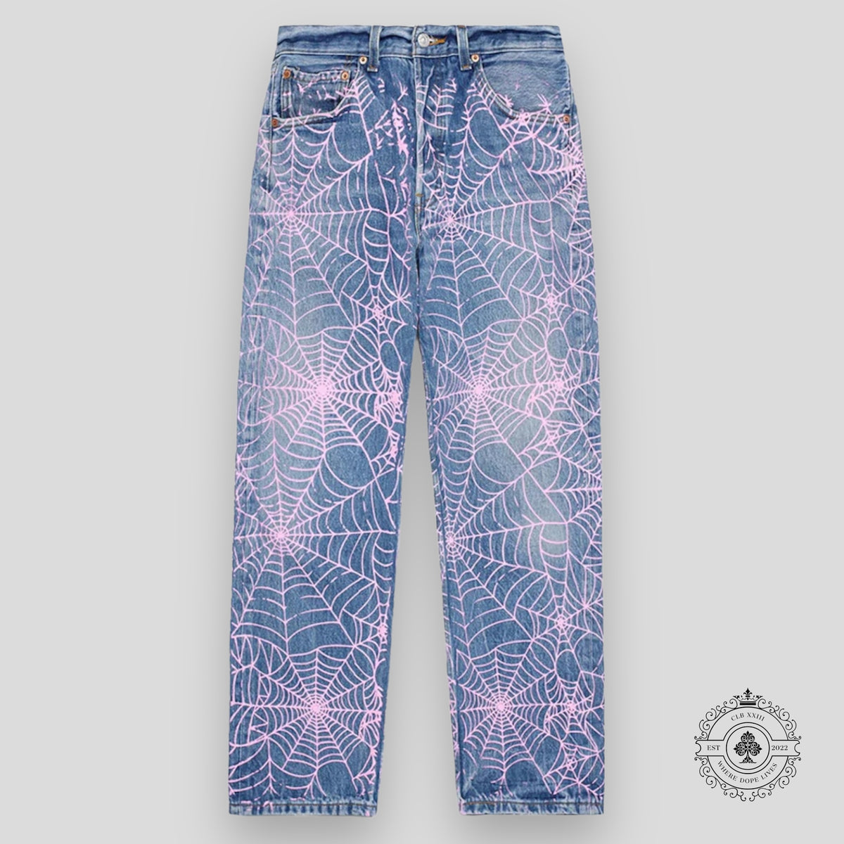 Sp5der AOP Vintage 501 Denim Pink Web