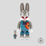 Bearbrick x Space Jam: A New Legacy Rabbrick Bugs Bunny 100% & 400% Set Grey
