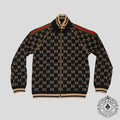 Gucci GG Jacquard Track Jacket in Black/Brown