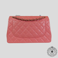 Chanel Caviar Leather Jumbo Quilted Flap Bag in Pink