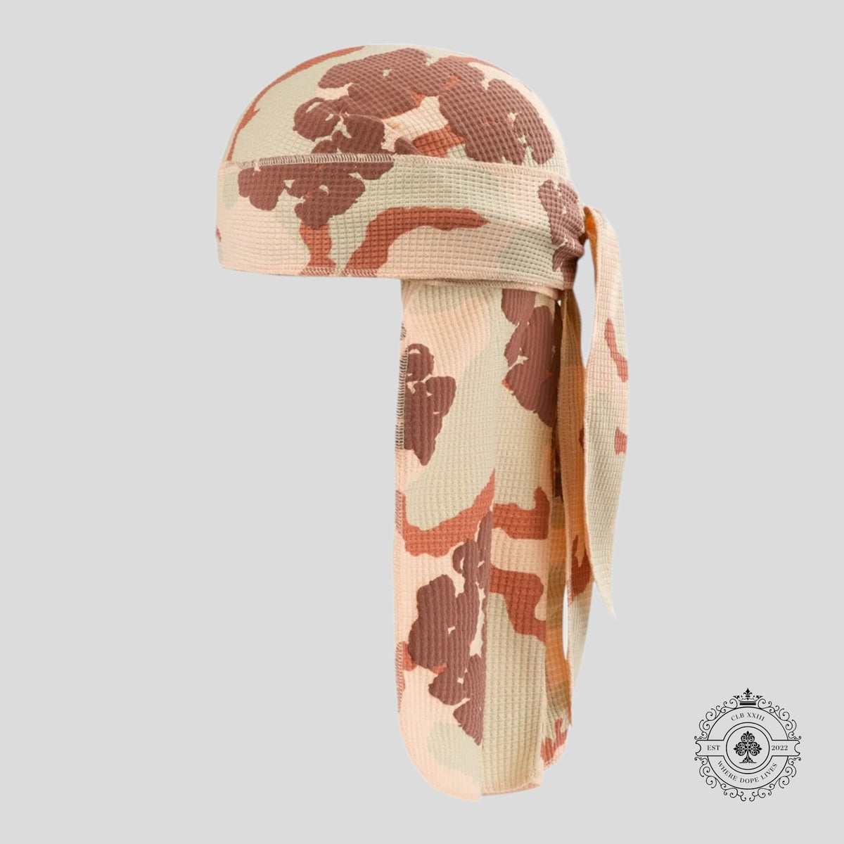Denim Tears Camo Cotton Wreath Durag in Desert Storm