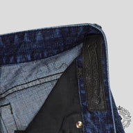 Chrome Hearts Cross Patch Denim Shorts in Dark Wash