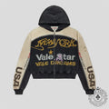 Vale Forever Star Zip Up in Black & Tan