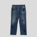 Chrome Hearts Levis Leather Cross Patch Jeans