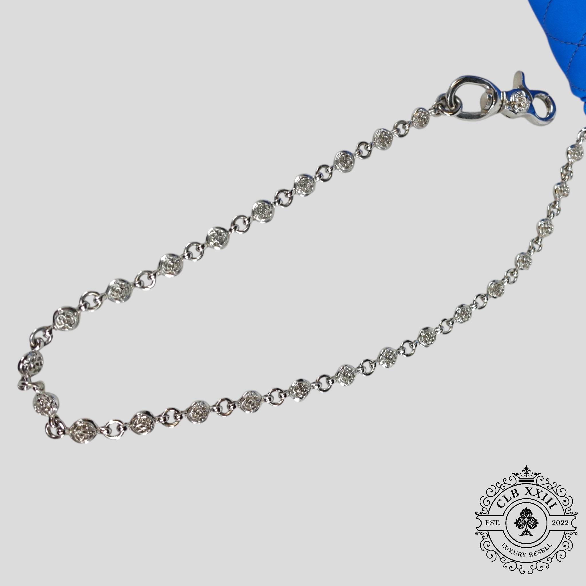 Chrome Hearts Quilted Purse in Light Blue