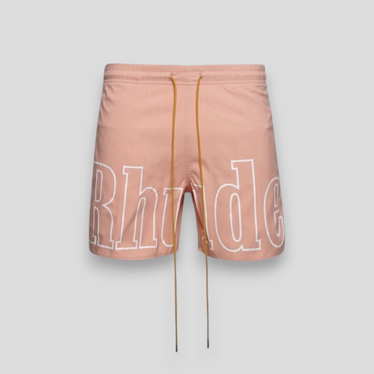 Rhude Logo Swim Shorts in Dust Pink