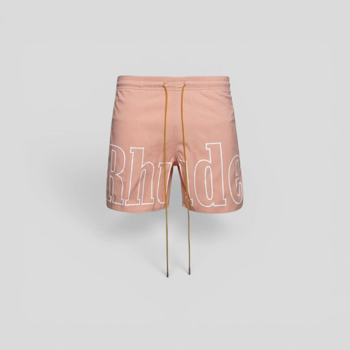 Rhude Logo Swim Shorts in Dust Pink