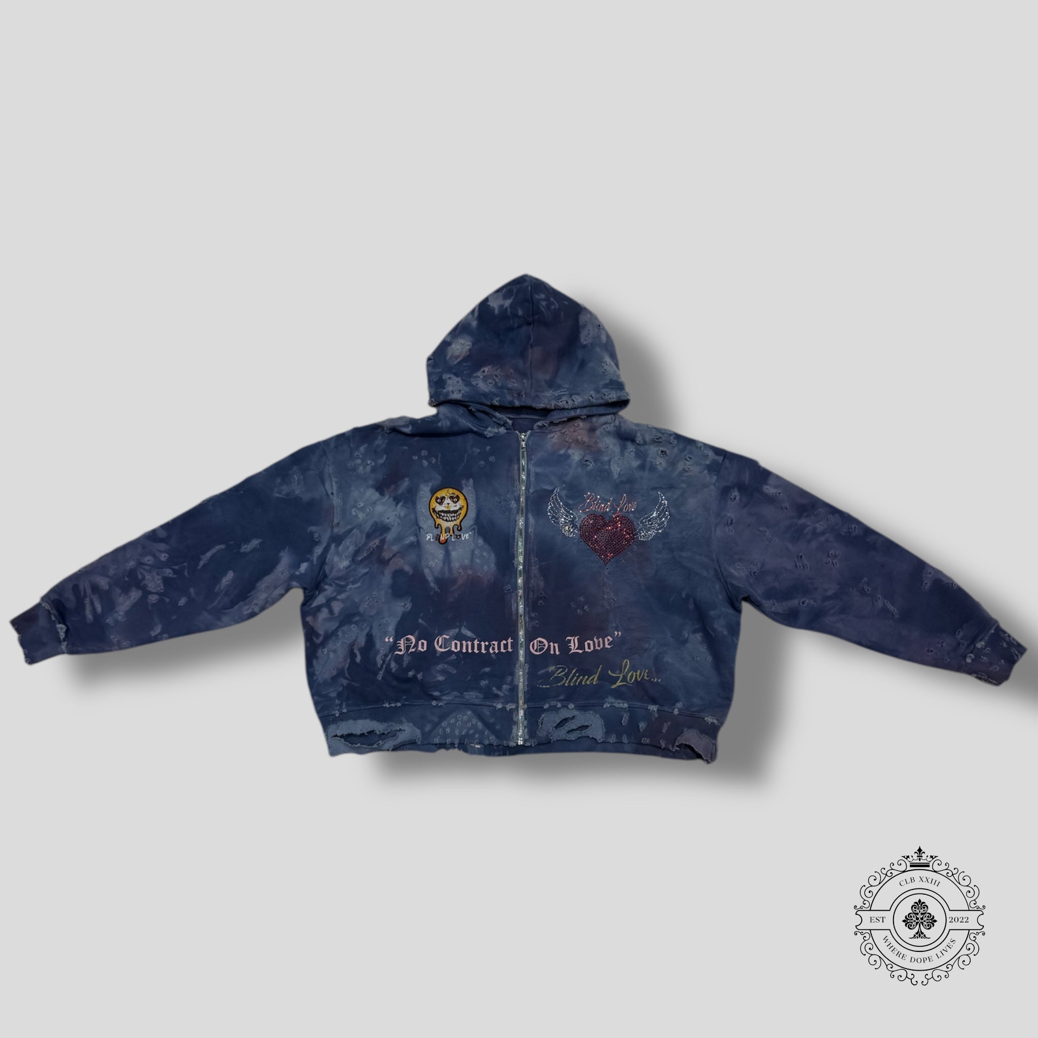 Blind Love Garment Dyed Sample Jacket in Blue