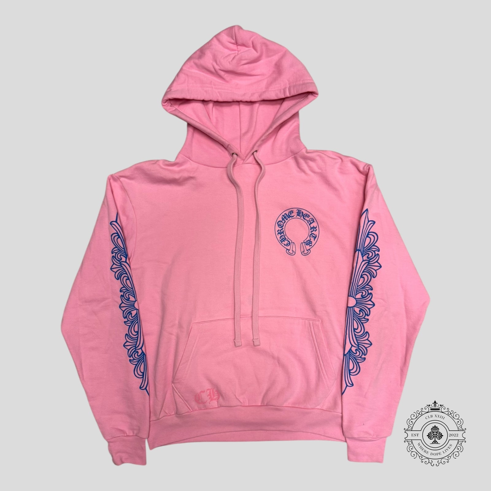 Chrome Hearts Horseshoe Logo Hoodie in Pink