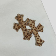 Chrome Hearts Levis Cross Patch Jeans in White / Leopard