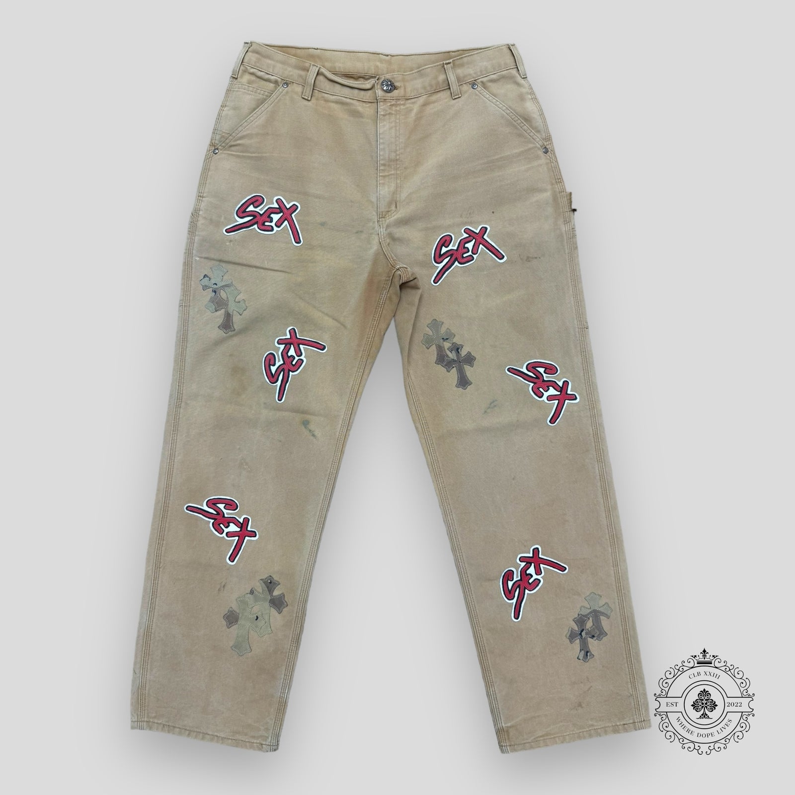 Chrome Hearts Sex Records Patch Carpenter Pants