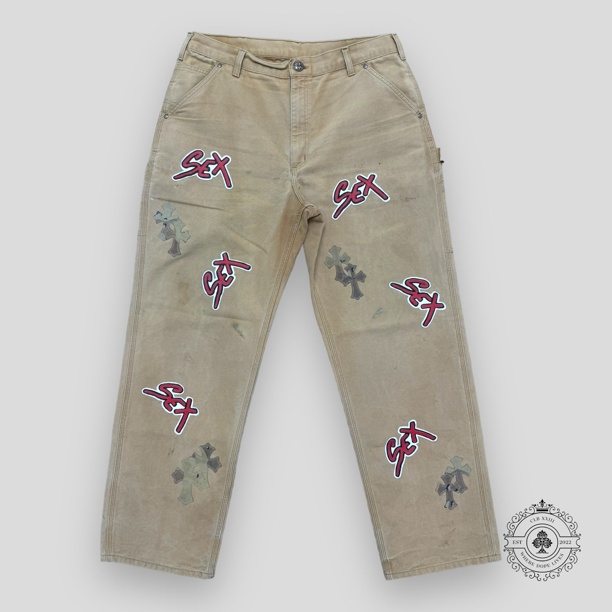 Chrome Hearts Sex Records Patch Carpenter Pants