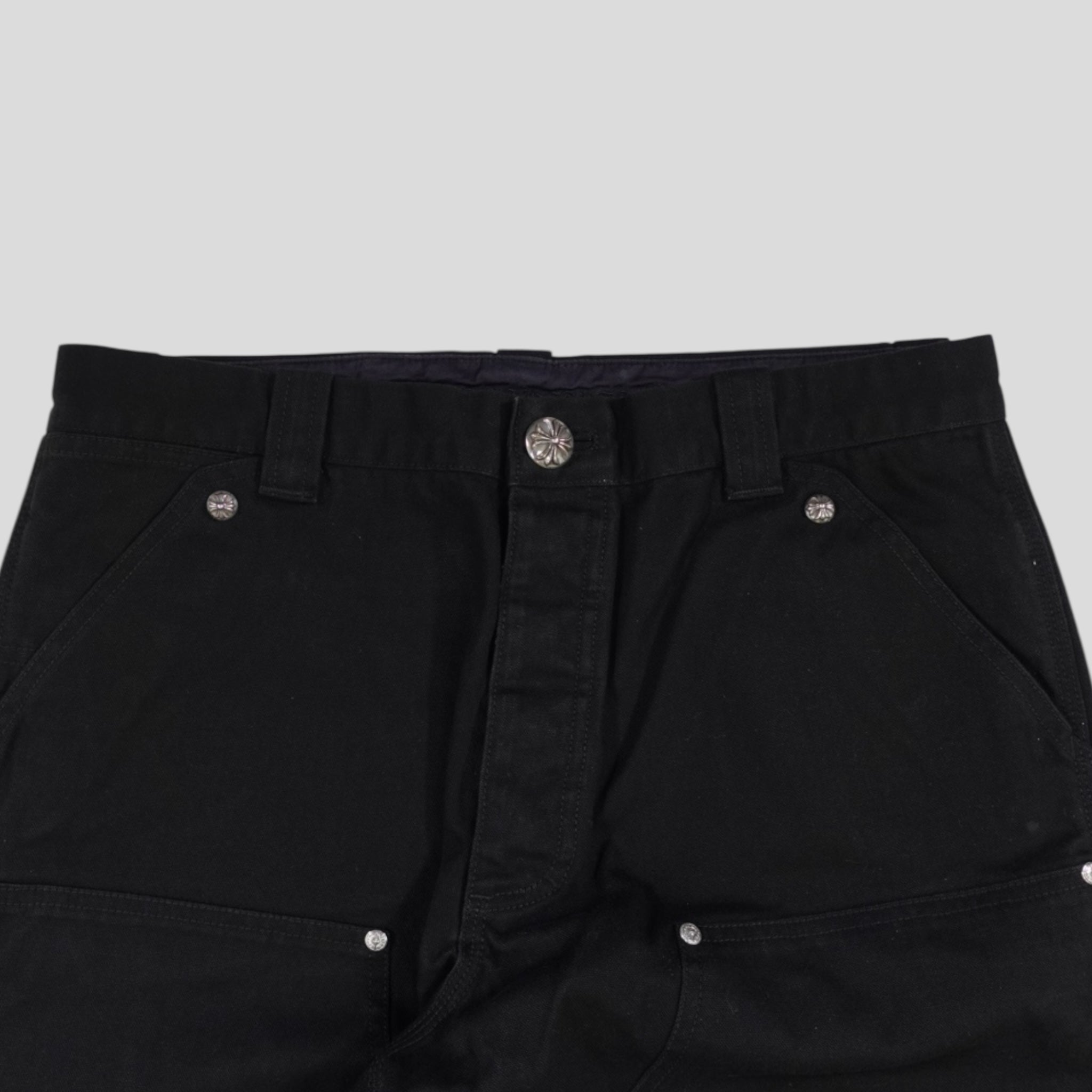 Chrome Hearts Double Knee Carpenter Pants in Black