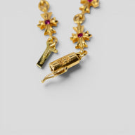 Chrome Hearts 22KT Tiny E Bracelet with Ruby