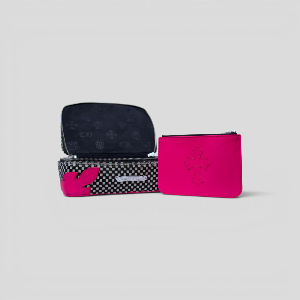 Chrome Hearts Checkered Print Jewelry Case