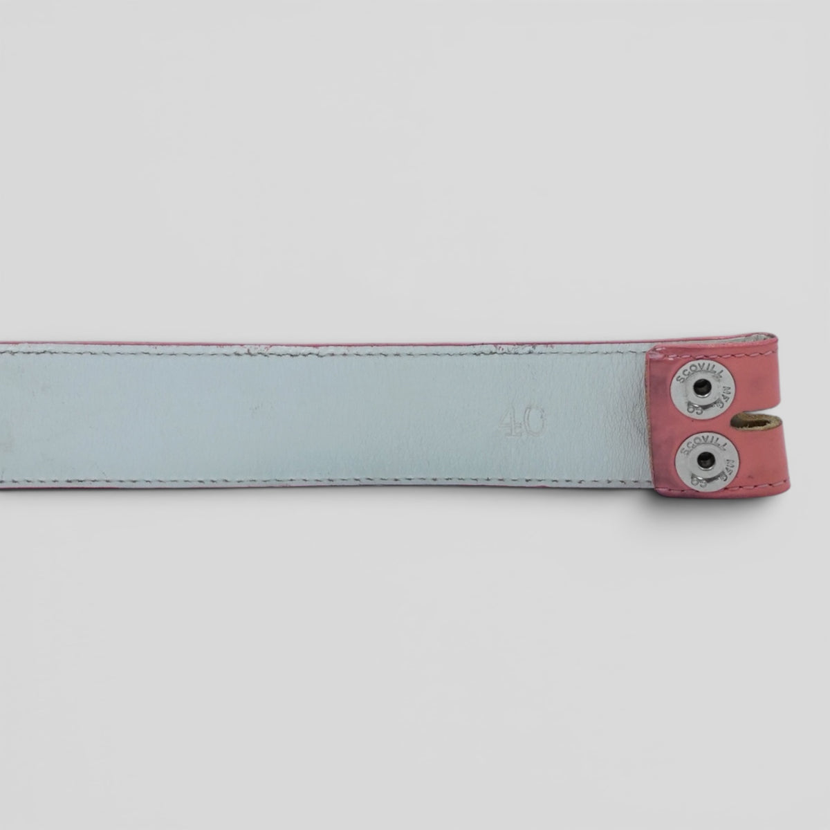 Chrome Hearts Pink Patent Leather Belt Strap