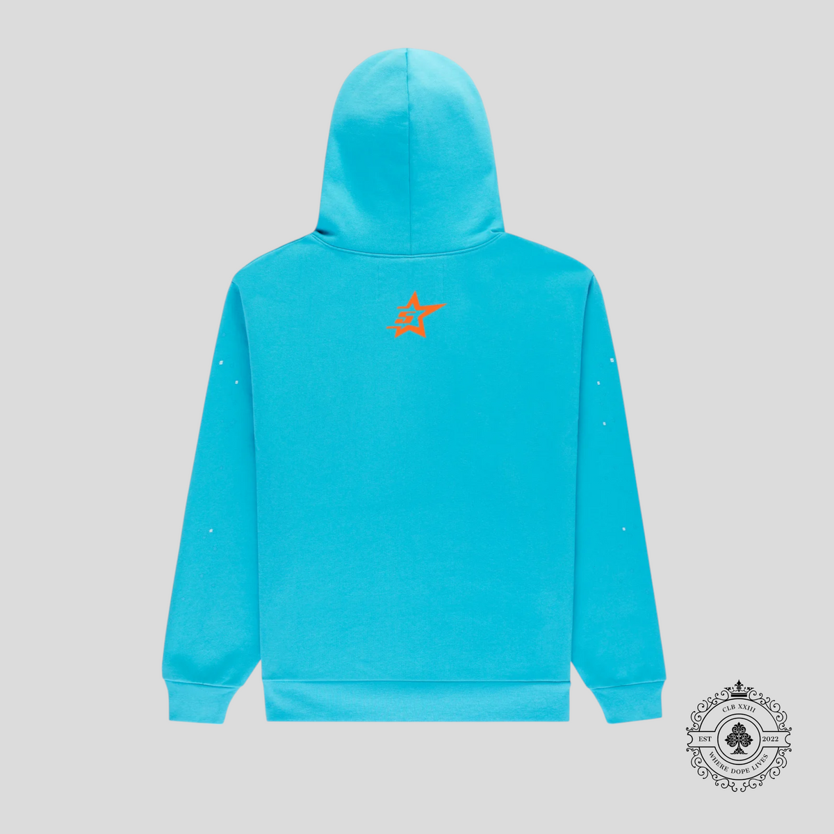 Sp5der Punk V2 Hoodie in Cyan